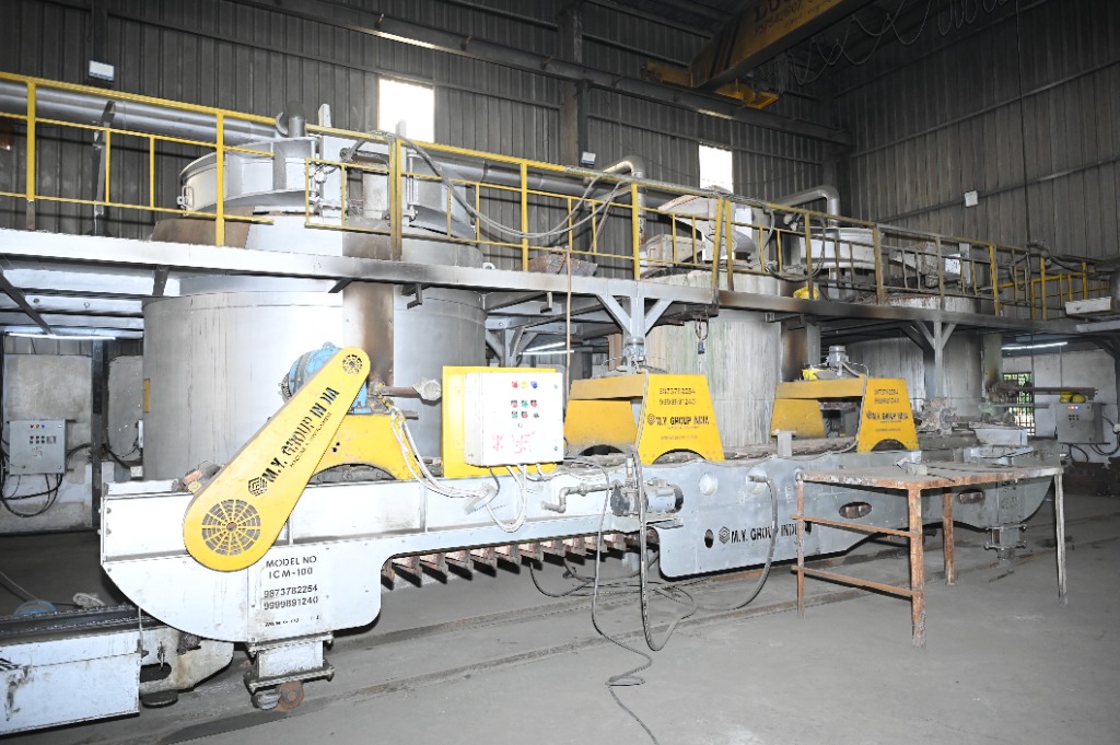 Industrial machinery by M.Y. Group India inside 3S Global Greens manufacturing plant