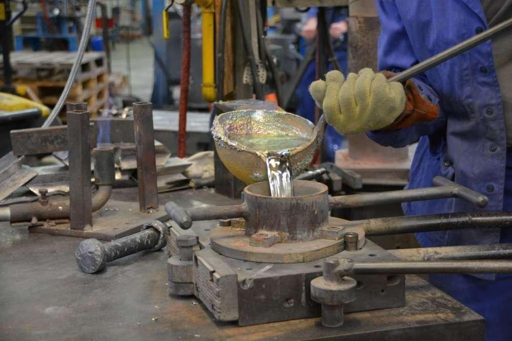 Molten lead casting and industrial mould engineering operations