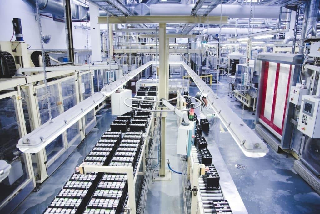 Automated lead-acid battery manufacturing and assembly line
